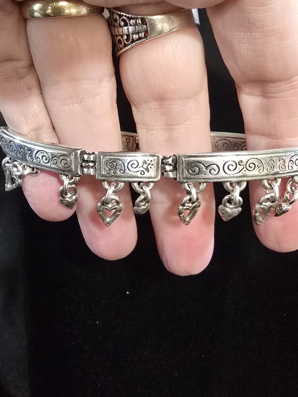 Shower of Hearts" bracelet by Brighton is a retired Piece